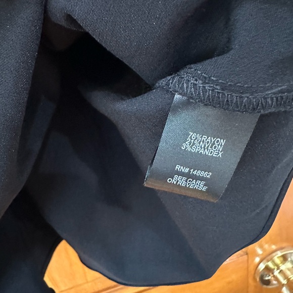 Black Bengaline Caged High Neck Peplum Top - Picture 8 of 8